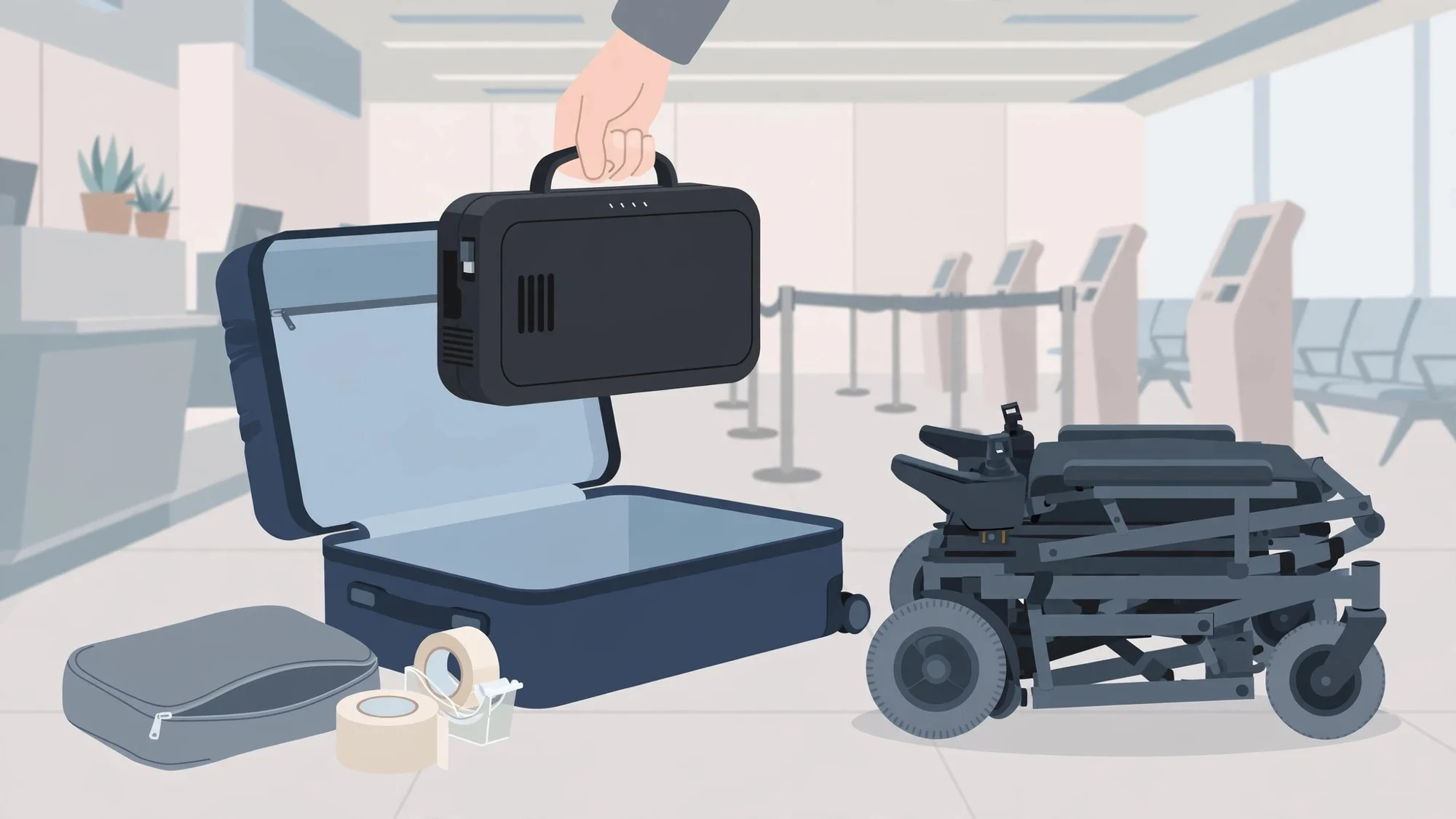 Your Spare Wheelchair Battery Must Fly in the Cabin: Size and Packing Rules