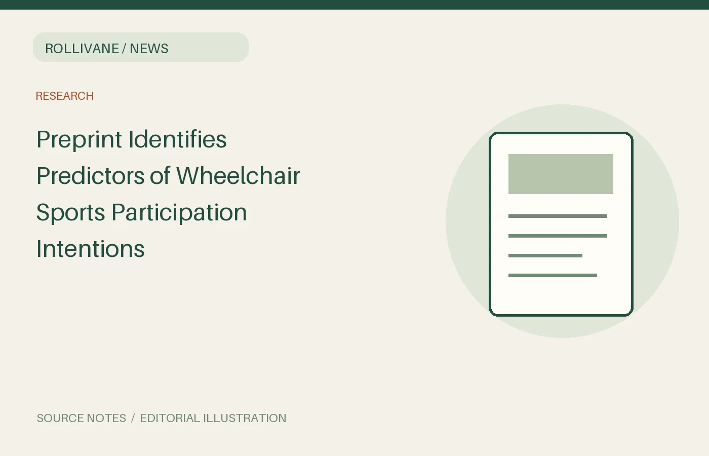 Preprint Identifies Predictors of Wheelchair Sports Participation Intentions