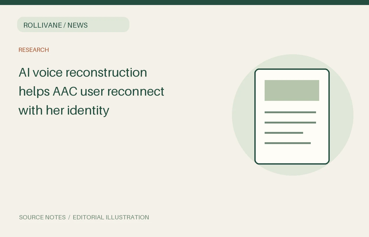 AI voice reconstruction helps AAC user reconnect with her identity
