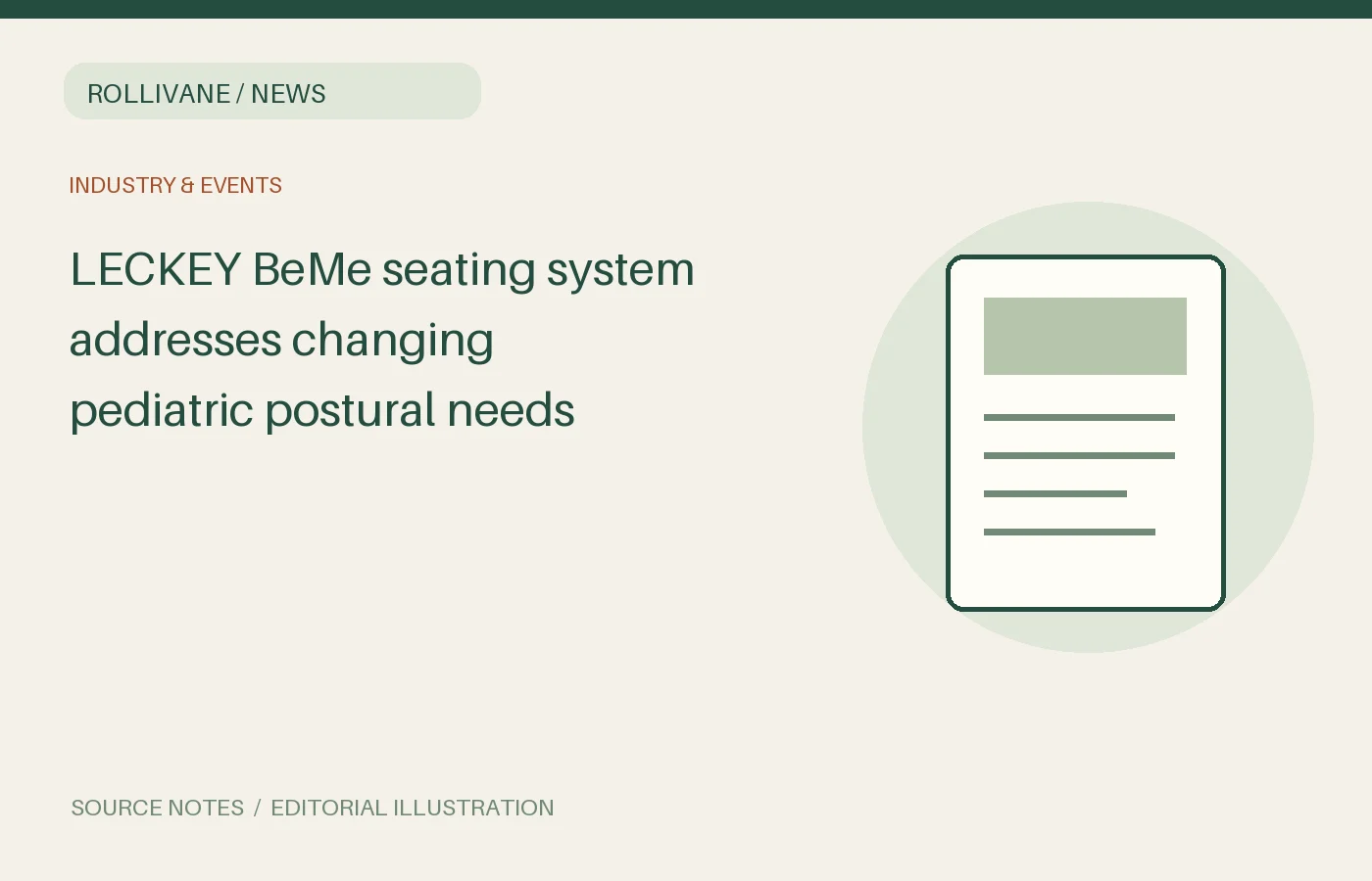 LECKEY BeMe seating system addresses changing pediatric postural needs