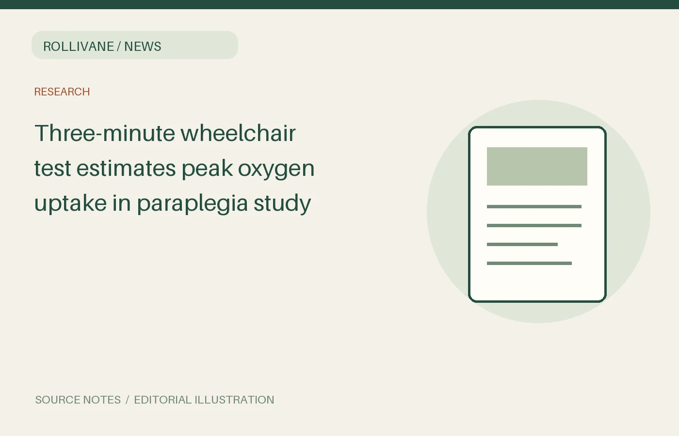 Three-minute wheelchair test estimates peak oxygen uptake in paraplegia study
