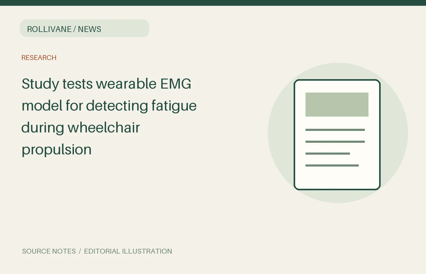 Study tests wearable EMG model for detecting fatigue during wheelchair propulsion