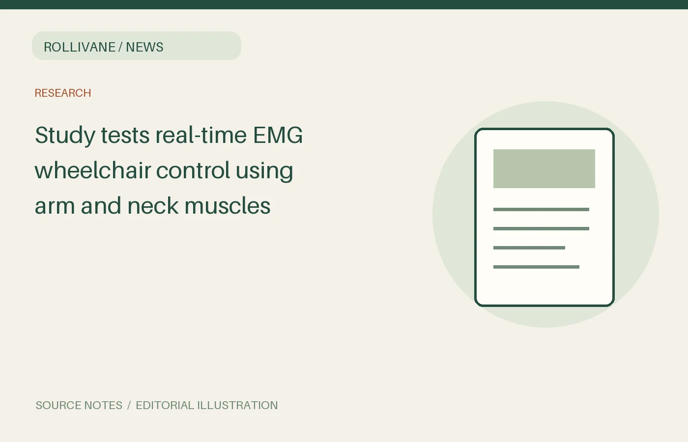 Study tests real-time EMG wheelchair control using arm and neck muscles
