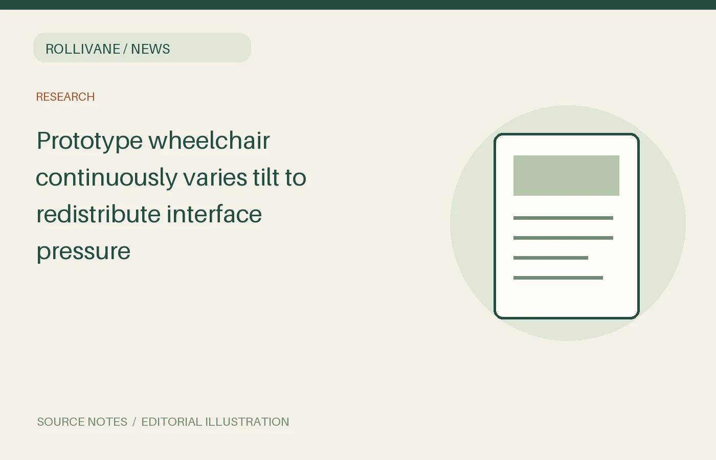 Prototype wheelchair continuously varies tilt to redistribute interface pressure