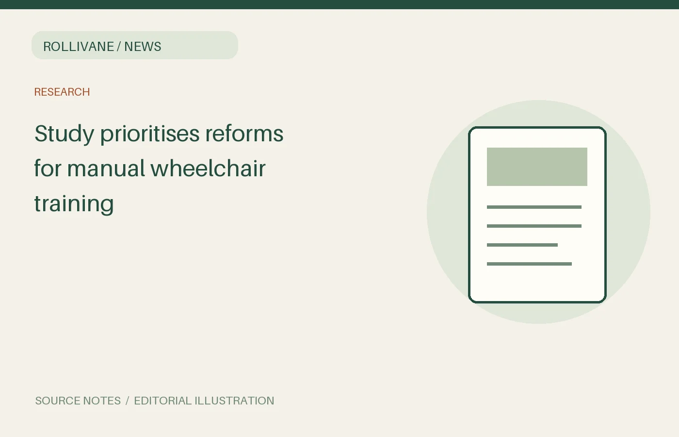 Study prioritises reforms for manual wheelchair training