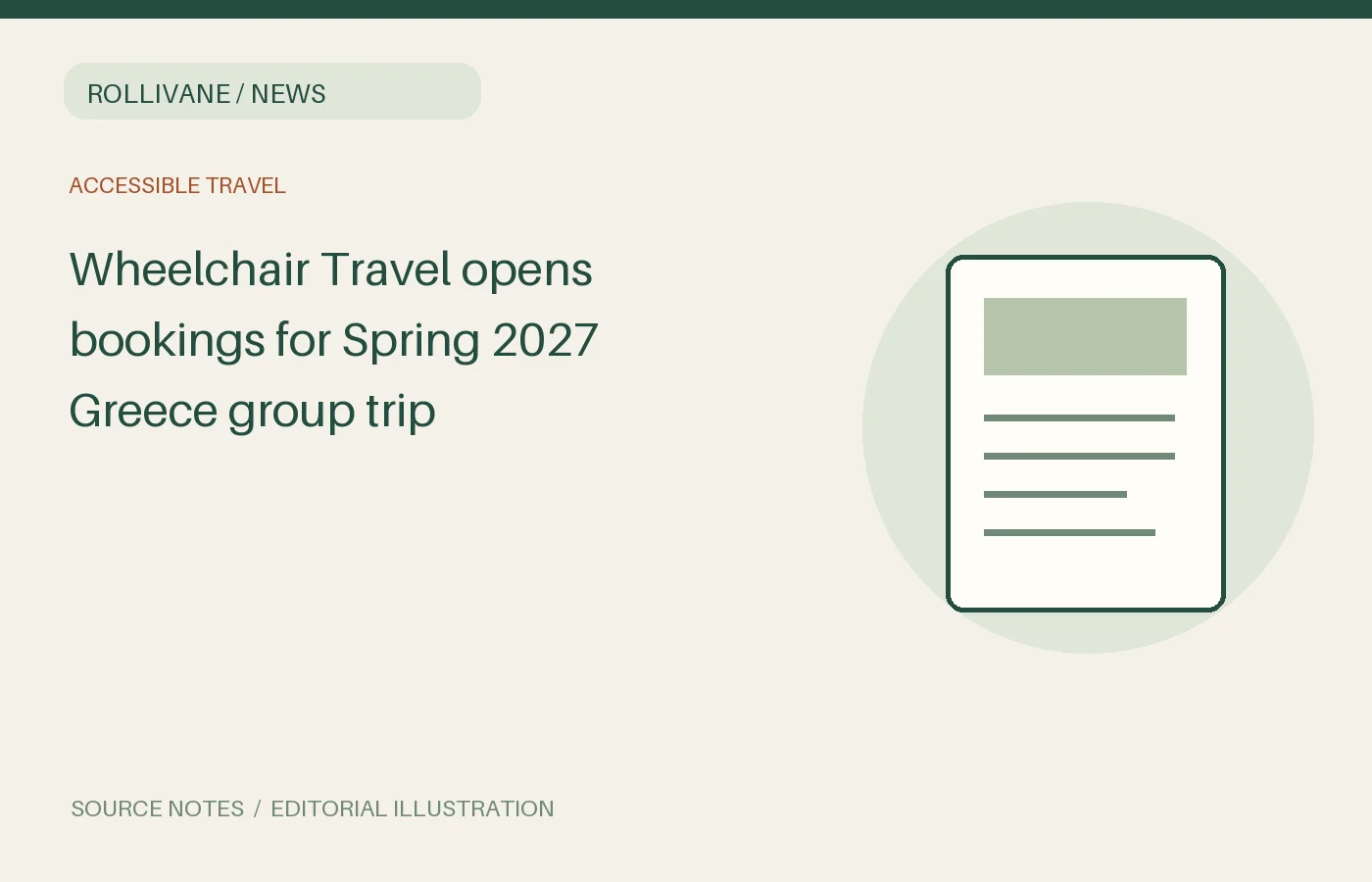 Wheelchair Travel opens bookings for Spring 2027 Greece group trip